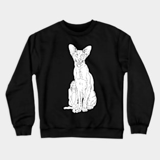 Girl and Cat Crewneck Sweatshirt